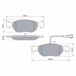 Set di pastiglie freno BOSCH 0 986 424 362, anteriore - Vista aggiuntiva 7