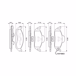 Set di pastiglie freno BOSCH 0 986 424 611, anteriore - Vista aggiuntiva 5
