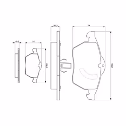 Set di pastiglie freno BOSCH 0 986 424 360, anteriore - Vista aggiuntiva 6