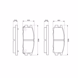 Set di pastiglie freno BOSCH 0 986 424 367, posteriore - Vista aggiuntiva 8