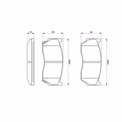 Set di pastiglie freno BOSCH 0 986 424 369, anteriore - Vista aggiuntiva 6
