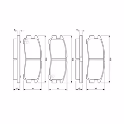 Set di pastiglie freno BOSCH 0 986 424 467, posteriore - Vista aggiuntiva 5