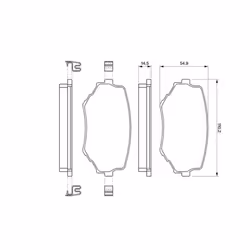 Set di pastiglie freno BOSCH 0 986 424 669, anteriore - Vista aggiuntiva 6
