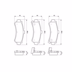 Set di pastiglie freno BOSCH 0 986 424 734, posteriore - Vista aggiuntiva 7