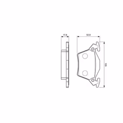 Set di pastiglie freno BOSCH 0 986 460 002, posteriore - Vista aggiuntiva 6