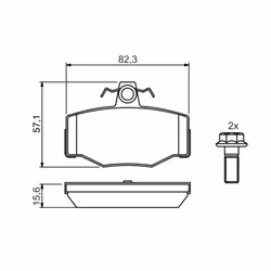 Set di pastiglie freno BOSCH 0 986 460 993, posteriore - Vista aggiuntiva 7