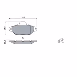 Set di pastiglie freno BOSCH 0 986 461 119, anteriore - Vista aggiuntiva 8