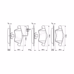 Set di pastiglie freno BOSCH 0 986 424 537, anteriore - Vista aggiuntiva 8