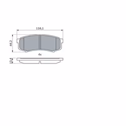 Set di pastiglie freno BOSCH 0 986 424 313, posteriore - Vista aggiuntiva 5