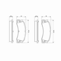 Set di pastiglie freno BOSCH 0 986 424 383, posteriore - Vista aggiuntiva 5