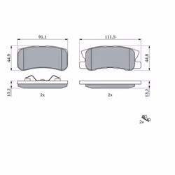 Set di pastiglie freno BOSCH 0 986 424 717, posteriore - Vista aggiuntiva 8