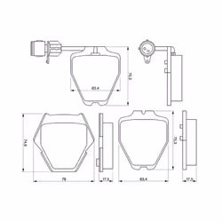 Set di pastiglie freno BOSCH 0 986 424 689, anteriore - Vista aggiuntiva 6