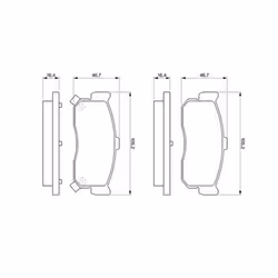 Set di pastiglie freno BOSCH 0 986 461 144, posteriore - Vista aggiuntiva 6