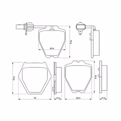Set di pastiglie freno BOSCH 0 986 424 690, anteriore - Vista aggiuntiva 7
