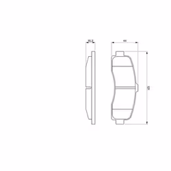 Set di pastiglie freno BOSCH 0 986 461 122, anteriore - Vista aggiuntiva 4