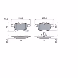 Set di pastiglie freno BOSCH 0 986 424 707, anteriore - Vista aggiuntiva 4