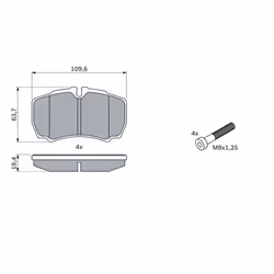 Set di pastiglie freno BOSCH 0 986 424 750 - Vista aggiuntiva 6
