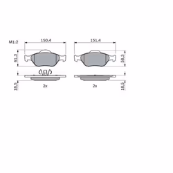 Set di pastiglie freno BOSCH 0 986 424 558, anteriore - Vista aggiuntiva 4