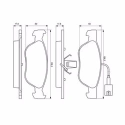Set di pastiglie freno BOSCH 0 986 424 593, anteriore - Vista aggiuntiva 6