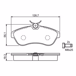 Set di pastiglie freno BOSCH 0 986 424 635, anteriore - Vista aggiuntiva 8