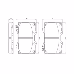 Set di pastiglie freno BOSCH 0 986 424 640, anteriore - Vista aggiuntiva 8