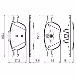 Set di pastiglie freno BOSCH 0 986 424 701, anteriore - Vista aggiuntiva 8