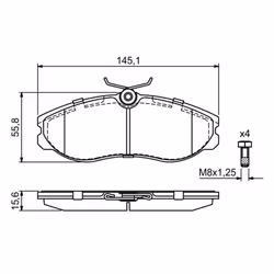 Set di pastiglie freno BOSCH 0 986 424 204, anteriore - Vista aggiuntiva 8