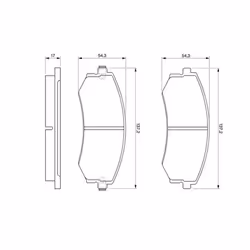 Set di pastiglie freno BOSCH 0 986 424 215, anteriore - Vista aggiuntiva 5