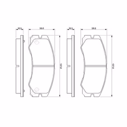 Set di pastiglie freno BOSCH 0 986 424 366, anteriore - Vista aggiuntiva 6