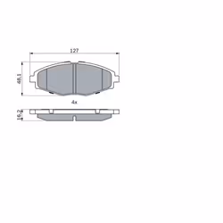 Set di pastiglie freno BOSCH 0 986 424 512, anteriore - Vista aggiuntiva 6