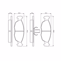 Set di pastiglie freno BOSCH 0 986 424 410, anteriore - Vista aggiuntiva 7