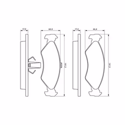 Set di pastiglie freno BOSCH 0 986 424 416, anteriore - Vista aggiuntiva 4