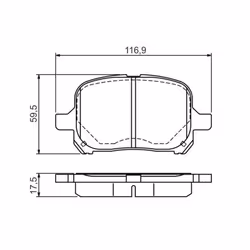 Set di pastiglie freno BOSCH 0 986 424 639, anteriore - Vista aggiuntiva 5