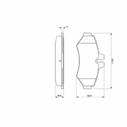 Set di pastiglie freno BOSCH 0 986 424 516, posteriore - Vista aggiuntiva 4