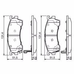 Set di pastiglie freno BOSCH 0 986 424 694, anteriore - Vista aggiuntiva 7
