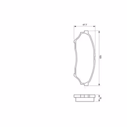 Set di pastiglie freno BOSCH 0 986 424 713, anteriore - Vista aggiuntiva 7