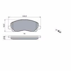 Set di pastiglie freno BOSCH 0 986 424 716, anteriore - Vista aggiuntiva 6