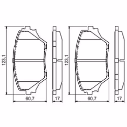 Set di pastiglie freno BOSCH 0 986 424 719, anteriore - Vista aggiuntiva 8
