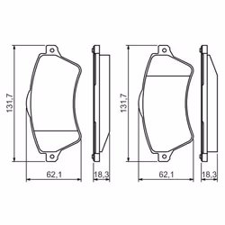 Set di pastiglie freno BOSCH 0 986 424 721, anteriore - Vista aggiuntiva 7