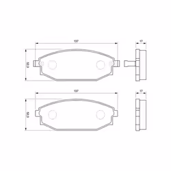 Set di pastiglie freno BOSCH 0 986 424 727, anteriore - Vista aggiuntiva 4