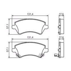 Set di pastiglie freno BOSCH 0 986 424 735, anteriore - Vista aggiuntiva 7