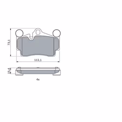 Set di pastiglie freno BOSCH 0 986 424 741, posteriore - Vista aggiuntiva 6