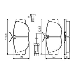 Set di pastiglie freno BOSCH 0 986 460 942
