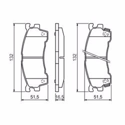 Set di pastiglie freno BOSCH 0 986 460 975, anteriore - Vista aggiuntiva 4