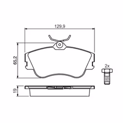 Set di pastiglie freno BOSCH 0 986 461 753, anteriore - Vista aggiuntiva 7