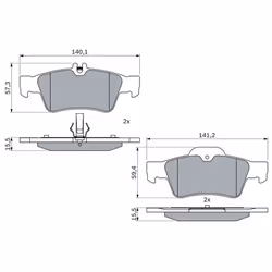 Set di pastiglie freno BOSCH 0 986 424 699, posteriore - Vista aggiuntiva 5