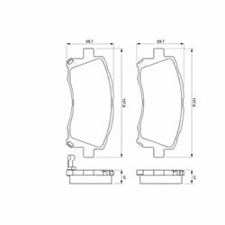 Set di pastiglie freno BOSCH 0 986 424 700, anteriore - Vista aggiuntiva 8