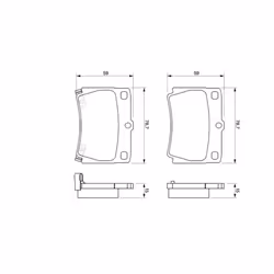 Set di pastiglie freno BOSCH 0 986 424 711, posteriore - Vista aggiuntiva 6