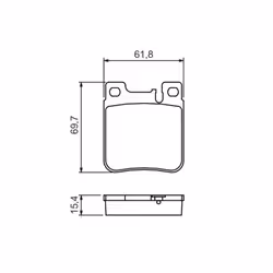 Set di pastiglie freno BOSCH 0 986 460 965, posteriore - Vista aggiuntiva 4