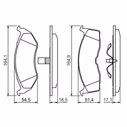 Set di pastiglie freno BOSCH 0 986 424 363, anteriore - Vista aggiuntiva 6